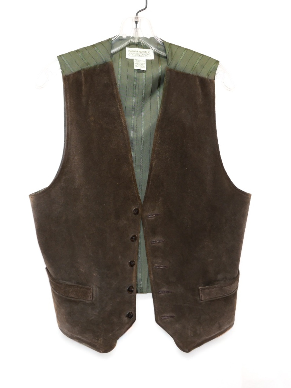 Vintage Banana Republic Men's Leather Suede Vest - Like New